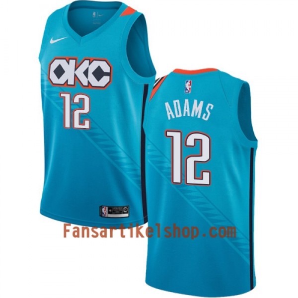 Oklahoma City Thunder Trikot Steven Adams 12 2018-19 Nike City Edition Blau Swingman - Herren Oklahoma City Thunder Trikot Steven Adams 12 2018-19 Nike City Edition Blau Swingman - Herren